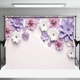 Lofaris Elegant Soft Color Flowers Natural Pink Backdrop